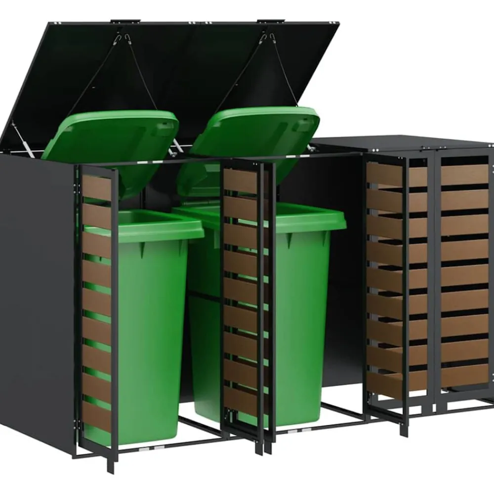 Wieltjesbakopslag voor 3 bakken Antraciet 340 x 77.5 x 115.5 cm>vidaXL Discount