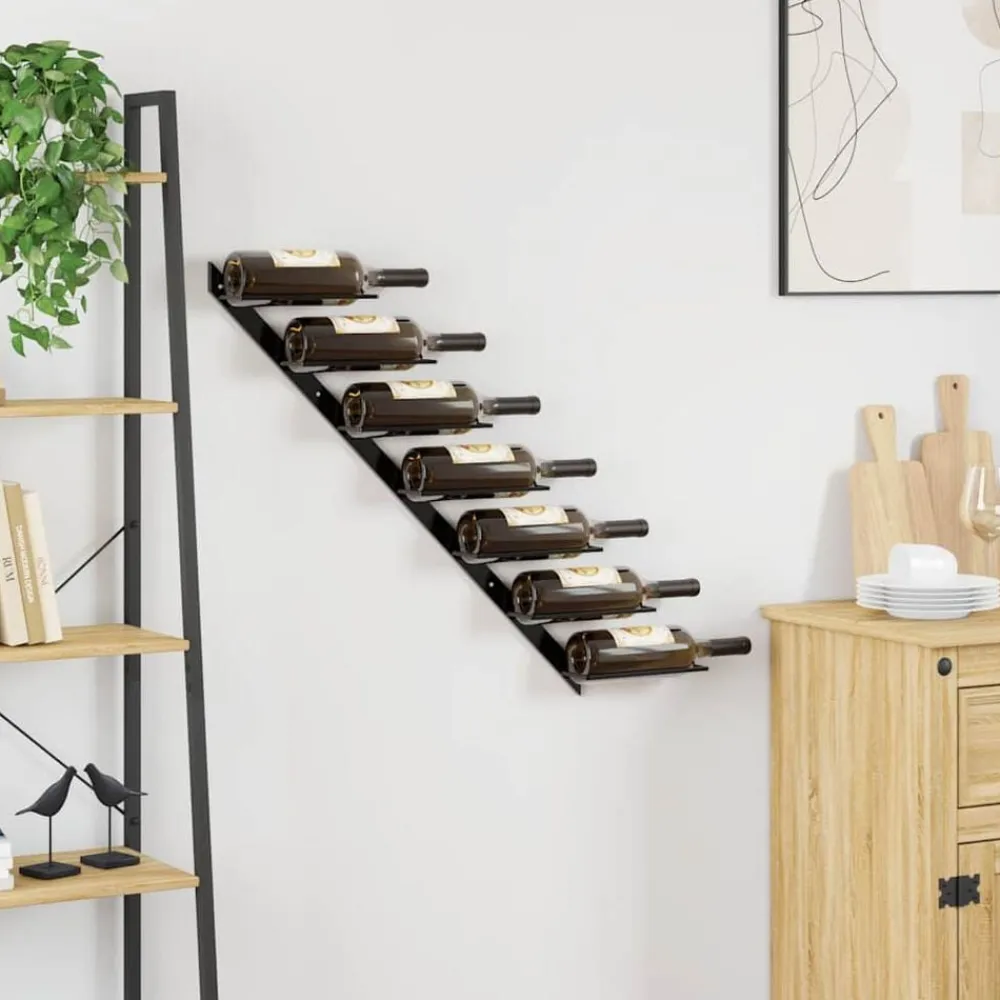 Wijnrek voor 7 flessen wandmontage metaal>vidaXL Outlet