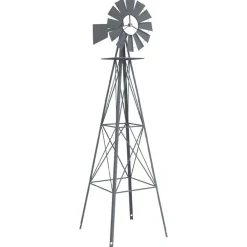 Windmolen Grijs 84 x 68 x 245 cm IJzer>vidaXL