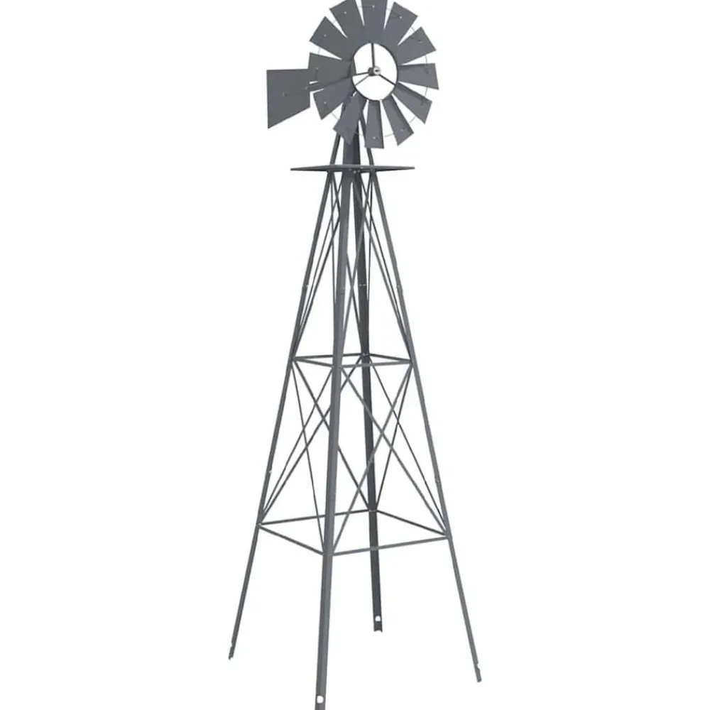 Windmolen Grijs 84 x 68 x 245 cm IJzer>vidaXL