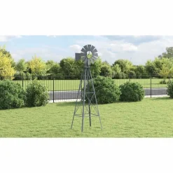 Windmolen Grijs 84 x 68 x 245 cm IJzer>vidaXL