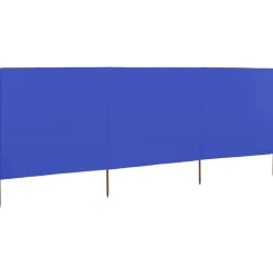 Windscherm 3-panelen 400x80 cm stof azuur>vidaXL Clearance
