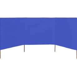 Windscherm 3-panelen 400x80 cm stof azuur><noscript><img width=