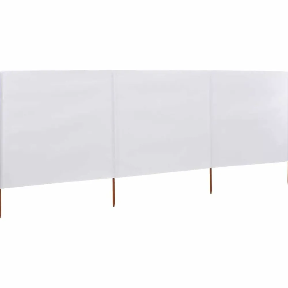 Windscherm 3-panelen 400x120 cm stof wit>vidaXL Online