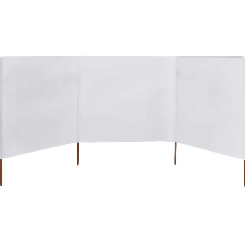 Windscherm 3-panelen 400x120 cm stof wit>vidaXL Online