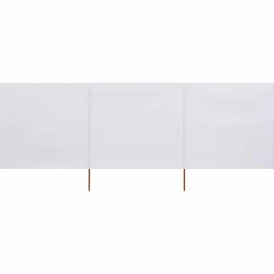 Windscherm 3-panelen 400x120 cm stof wit><noscript><img width=