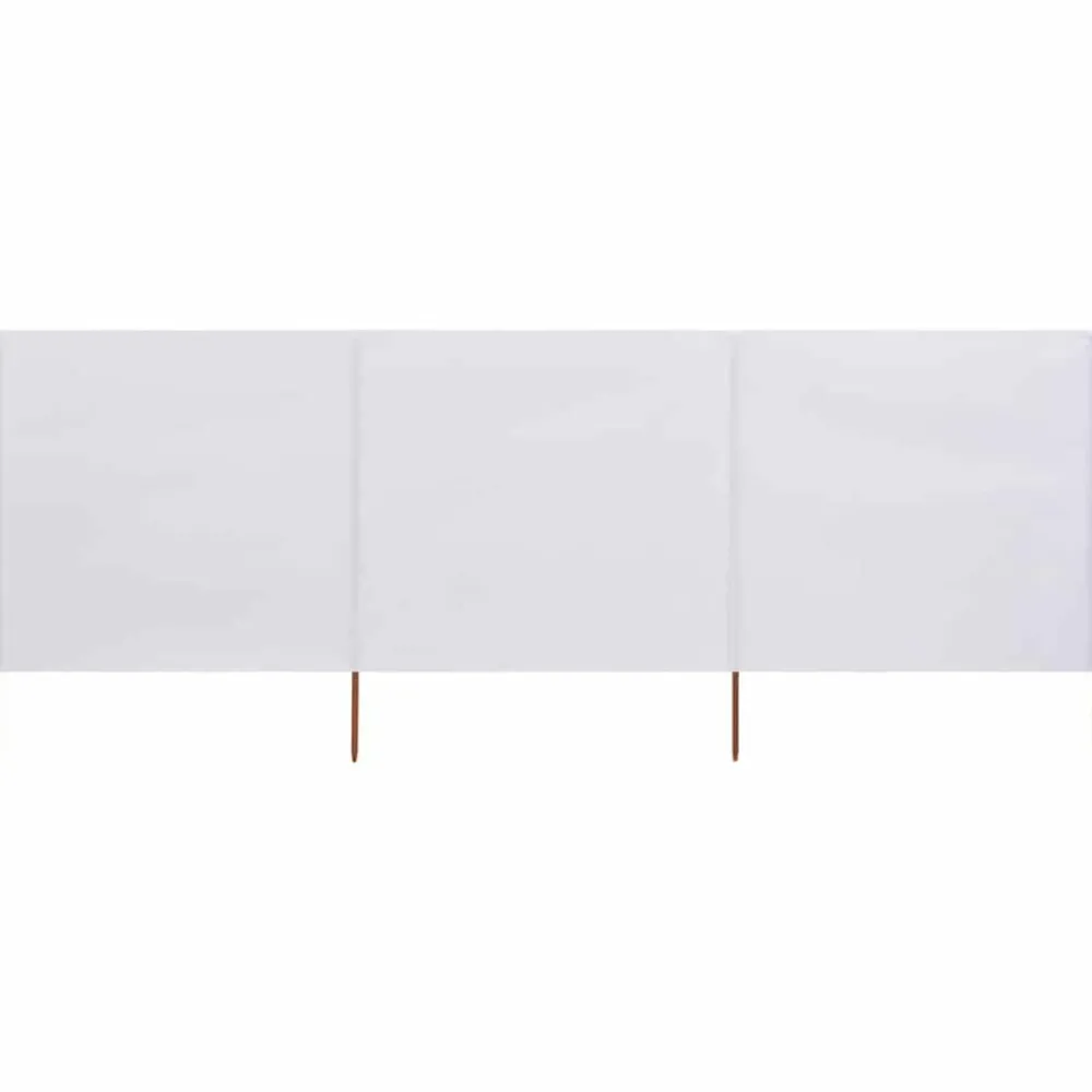 Windscherm 3-panelen 400x120 cm stof wit>vidaXL Online