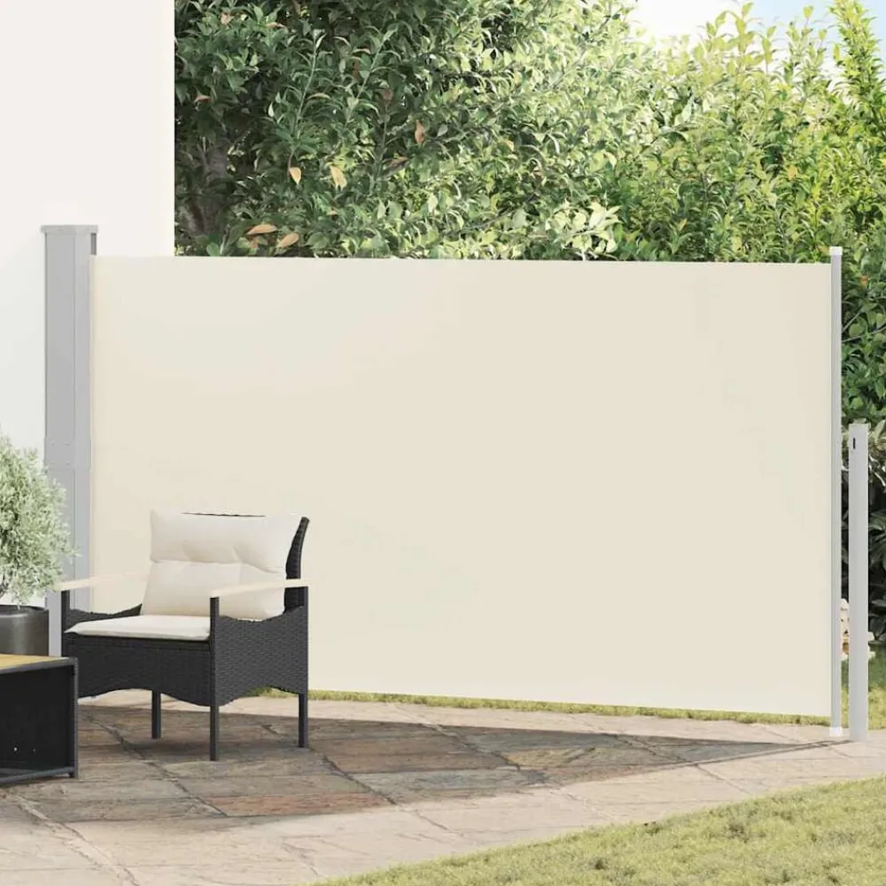 Wind-/zonnescherm uittrekbaar 160x300 cm crèmekleurig>vidaXL New