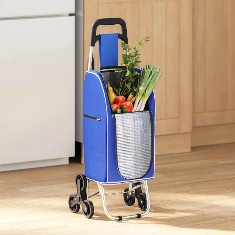 Bagage & Tassen*vidaXL Winkel trolley 39,5 x 33 x 93 cm Oxford stof Blauw
