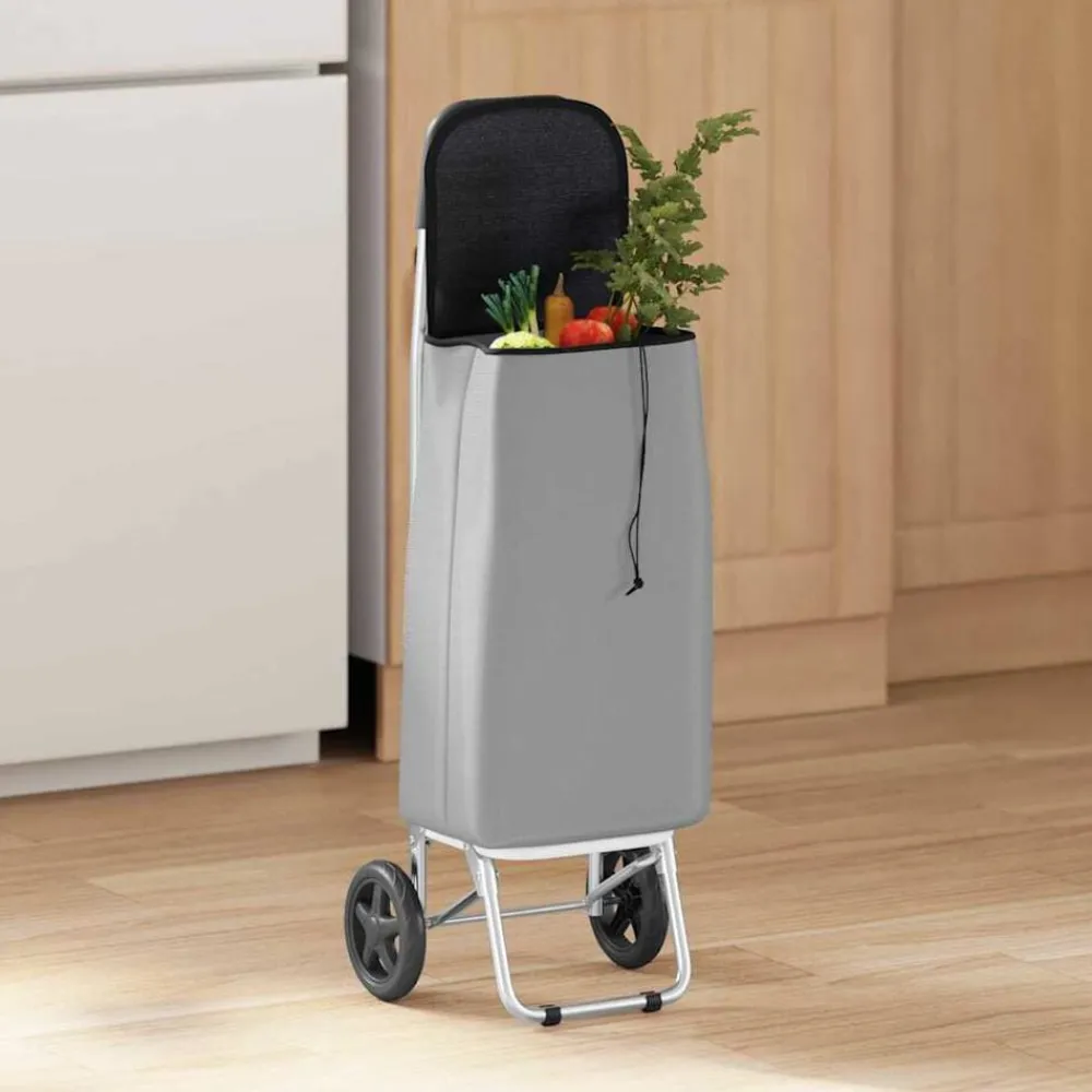 Bagage & Tassen*vidaXL Winkel trolley 35 x 28 x 92 cm Oxford stof Grijs