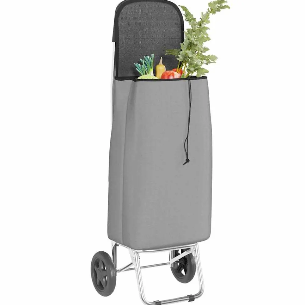 Bagage & Tassen*vidaXL Winkel trolley 35 x 28 x 92 cm Oxford stof Grijs