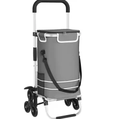 Bagage & Tassen*vidaXL Winkel trolley 47 x 39 x 100,5 cm Oxford stof Grijs
