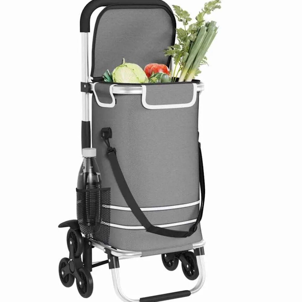 Bagage & Tassen*vidaXL Winkel trolley 47 x 39 x 100,5 cm Oxford stof Grijs