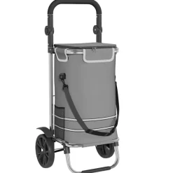 Bagage & Tassen*vidaXL Winkel trolley 36,5 x 46,5 x 100,5 cm Oxford stof Grijs