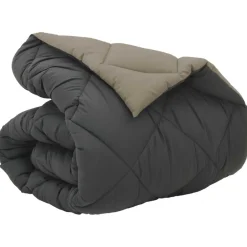 Linnengoed*vidaXL Winter Dekbed 135 x 200 cm Microfiber Lichtgrijs en antraciet