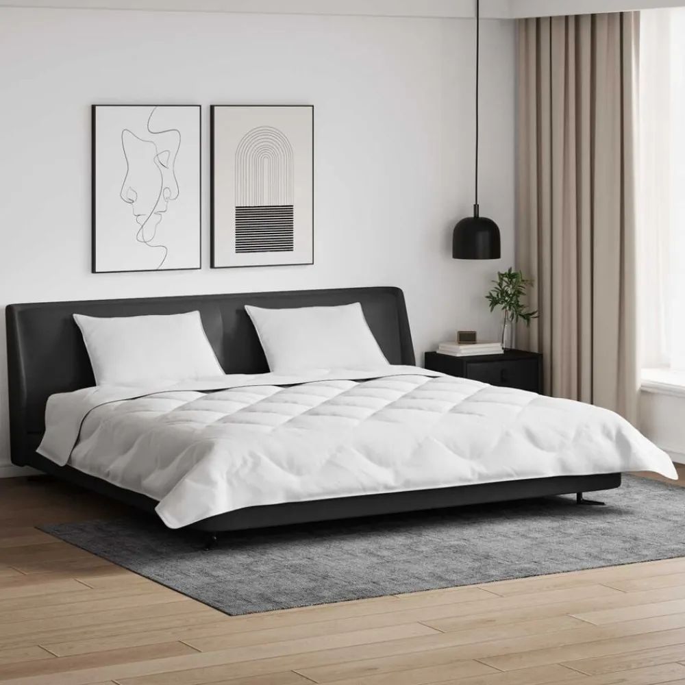 Linnengoed*vidaXL Winter Dekbed met kussen 3 pcs Wit Microvezel
