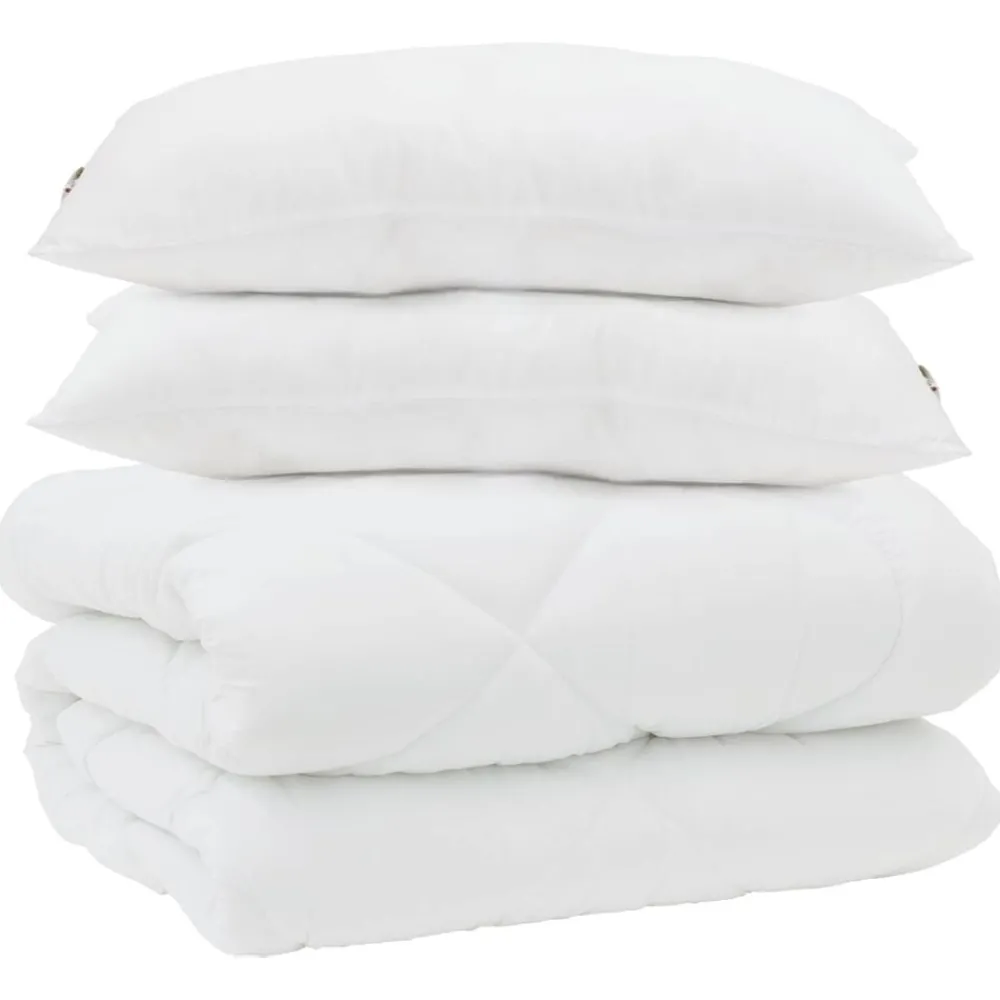 Winter Dekbed met kussen 3 pcs Wit Microvezel>vidaXL Outlet