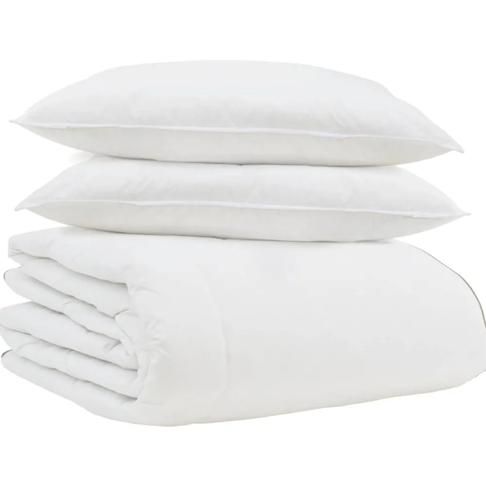 Winter Dekbed met kussen 3 pcs Wit Donsveertjes>vidaXL Best