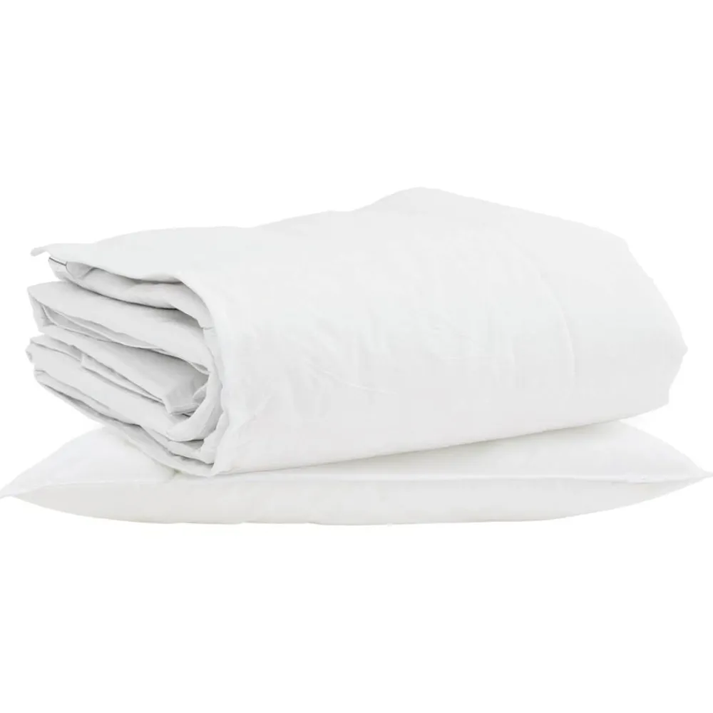 Winter Dekbed met kussen 2 pcs Wit Donsveertjes>vidaXL Sale