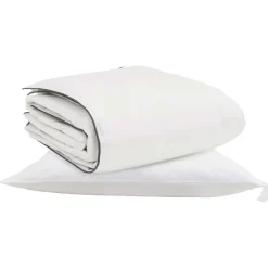 Linnengoed*vidaXL Winter Dekbed met kussen 2 pcs Wit Donsveertjes