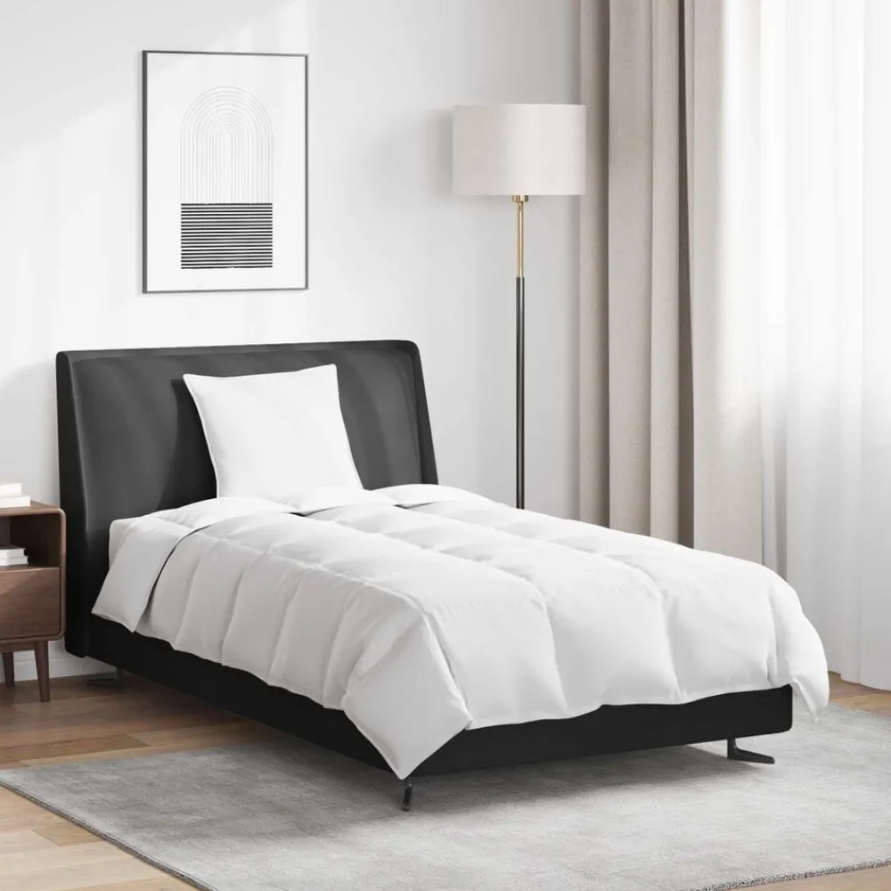 Linnengoed*vidaXL Winter Dekbed met kussen 2 pcs Wit Donsveertjes