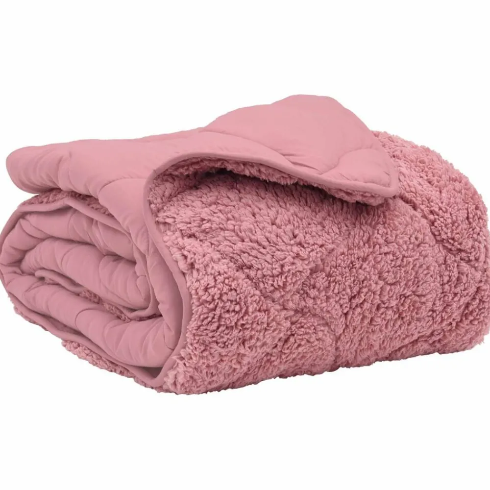 Linnengoed*vidaXL Winter Dekbed 220 x 240 cm Microfiber en Teddy fleece Roze