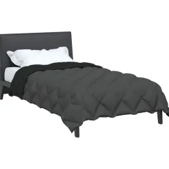 Winter Dekbed Zwart en Anthraciet 135 x 200 cm Microfiber><noscript><img width=