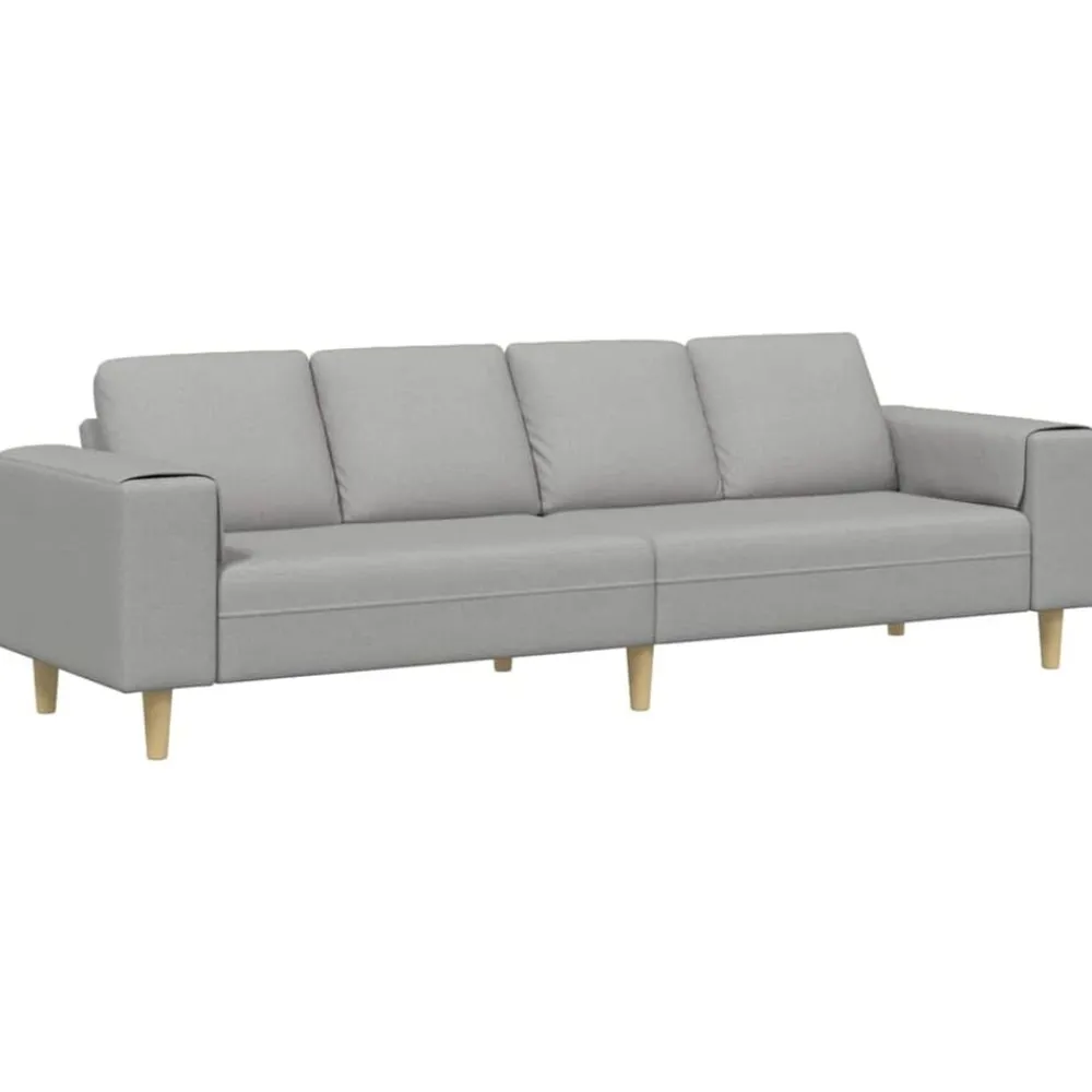 Banken*vidaXL Woonkamer Bank Wolkengrijs 250 x 77 x 76 cm Polyester Wolken grijs