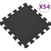 Fitness*vidaXL 54x Vloermatten 4,86 ㎡ EVA-schuim zwart