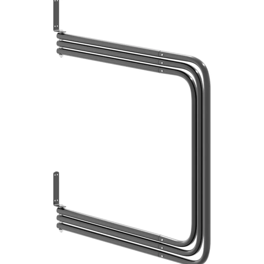 Buitensport*vidaXL Zadeldekrek met 3 stangen ijzer zwart