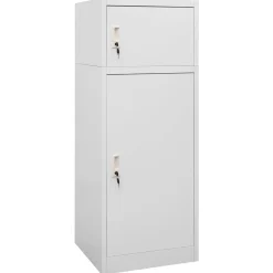 Buitensport*vidaXL Zadelkast 53x53x140 cm staal Lichtgrijs