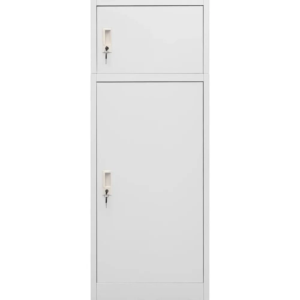 Buitensport*vidaXL Zadelkast 53x53x140 cm staal Lichtgrijs