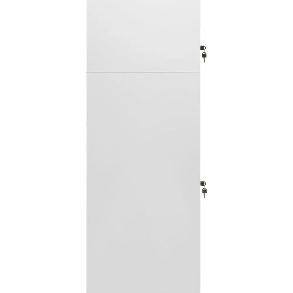 Buitensport*vidaXL Zadelkast 53x53x140 cm staal Lichtgrijs