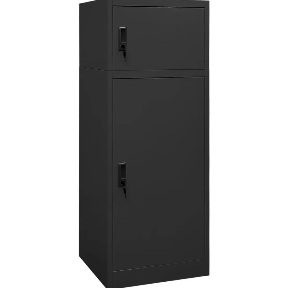 Buitensport*vidaXL Zadelkast 53x53x140 cm staal kleurig Antraciet