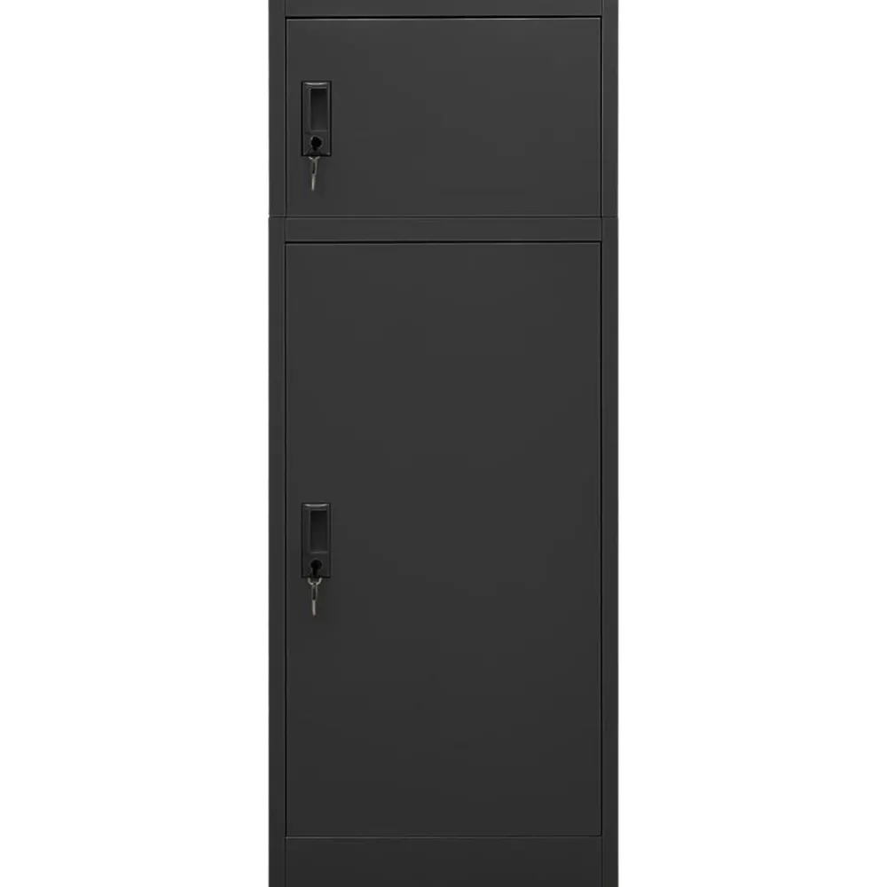 Buitensport*vidaXL Zadelkast 53x53x140 cm staal kleurig Antraciet