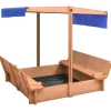 Buitenspeelgoed*vidaXL Zandbak met dak 112x112x112 cm vurenhout