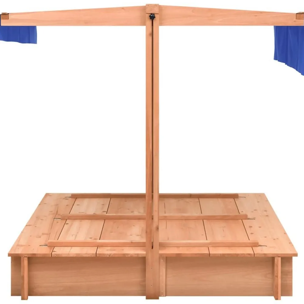 Buitenspeelgoed*vidaXL Zandbak met dak 112x112x112 cm vurenhout