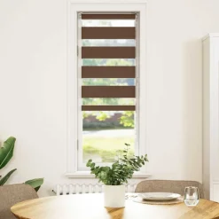 Woon- & Tuinaccessoires*vidaXL Zebra rolgordijn 40x100 cm stofbreedte 35,9 cm polyester Bruin