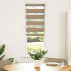Woon- & Tuinaccessoires*vidaXL Zebrajaloezie 40x100 cm stofbreedte 35,9 cm polyester zandbruin sand brown