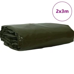 Bouwbeslag*vidaXL Zeil 650g / m² Olijf Groen 2 x 3 m Canvas met PVC-coating Olijfgroen