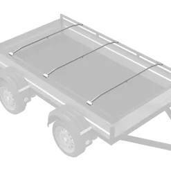 Zeildoekbevestiging voor aanhangwagens 3 pcs Zilver 130-210 cm><noscript><img width=