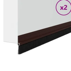 Zelfklevende Deurborstels 2 pcs 100 cm Aluminium Legering><noscript><img width=
