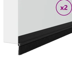 Zelfklevende Deurborstels 2 pcs 100 cm Aluminium Legering><noscript><img width=