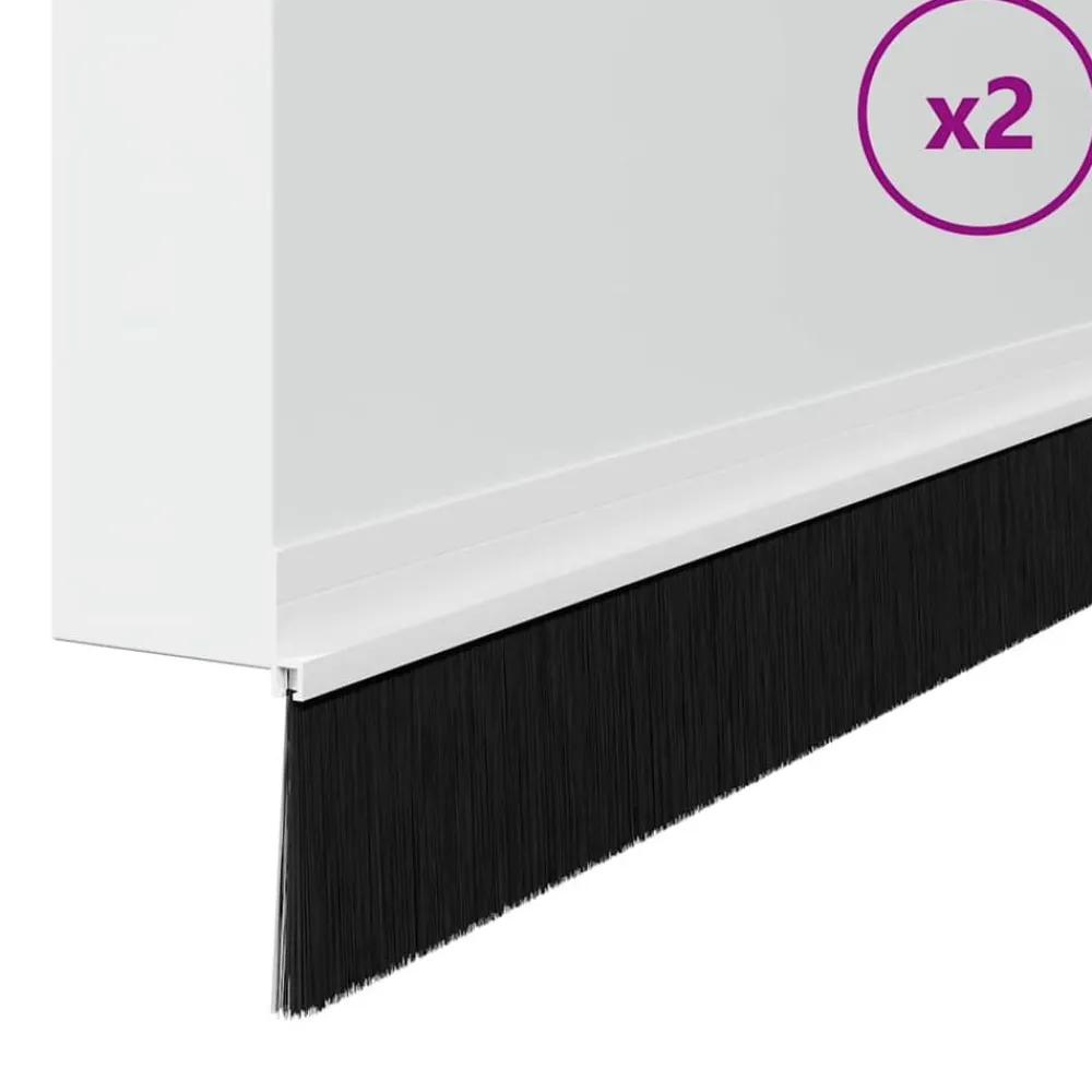 Zelfklevende Deurborstels 2 pcs 100 cm Aluminium Legering>vidaXL New
