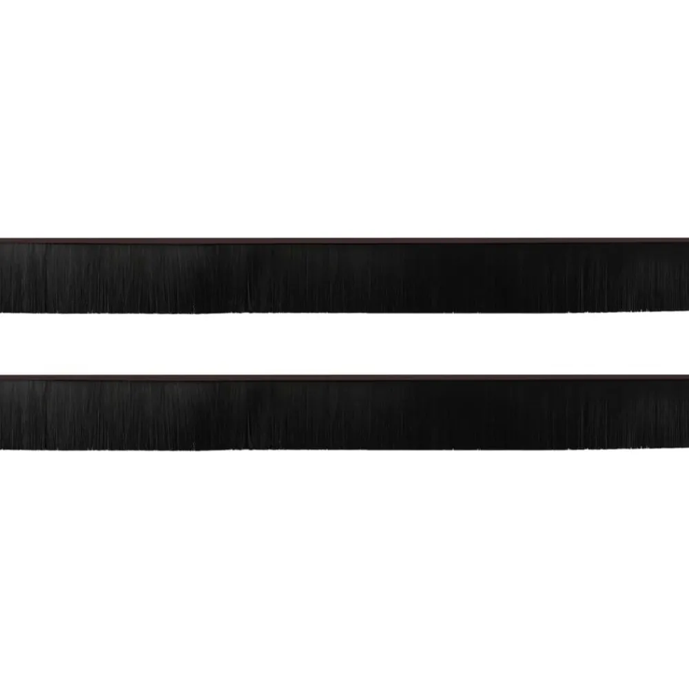 Bouwmaterialen*vidaXL Zelfklevende Deurborstels 2 pcs 100 cm Aluminium Legering Bruin