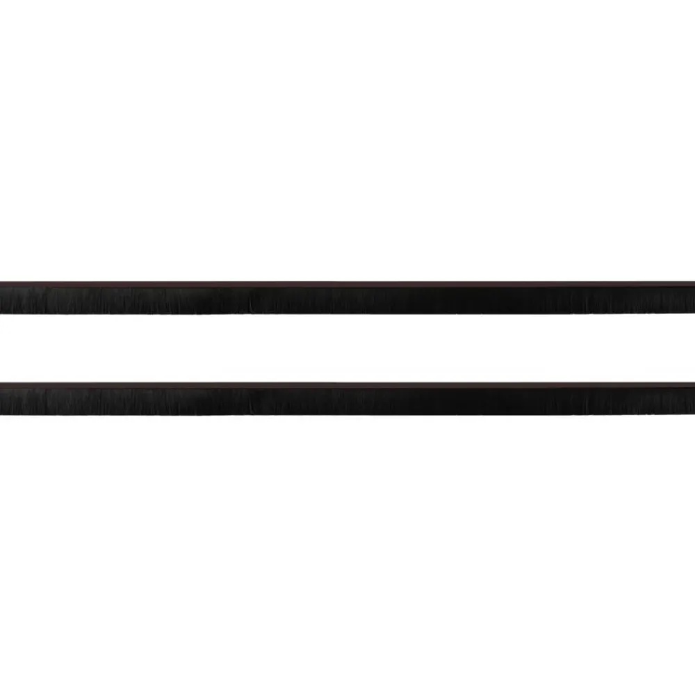 Bouwmaterialen*vidaXL Zelfklevende Deurborstels 2 pcs 100 cm Aluminium Legering Bruin