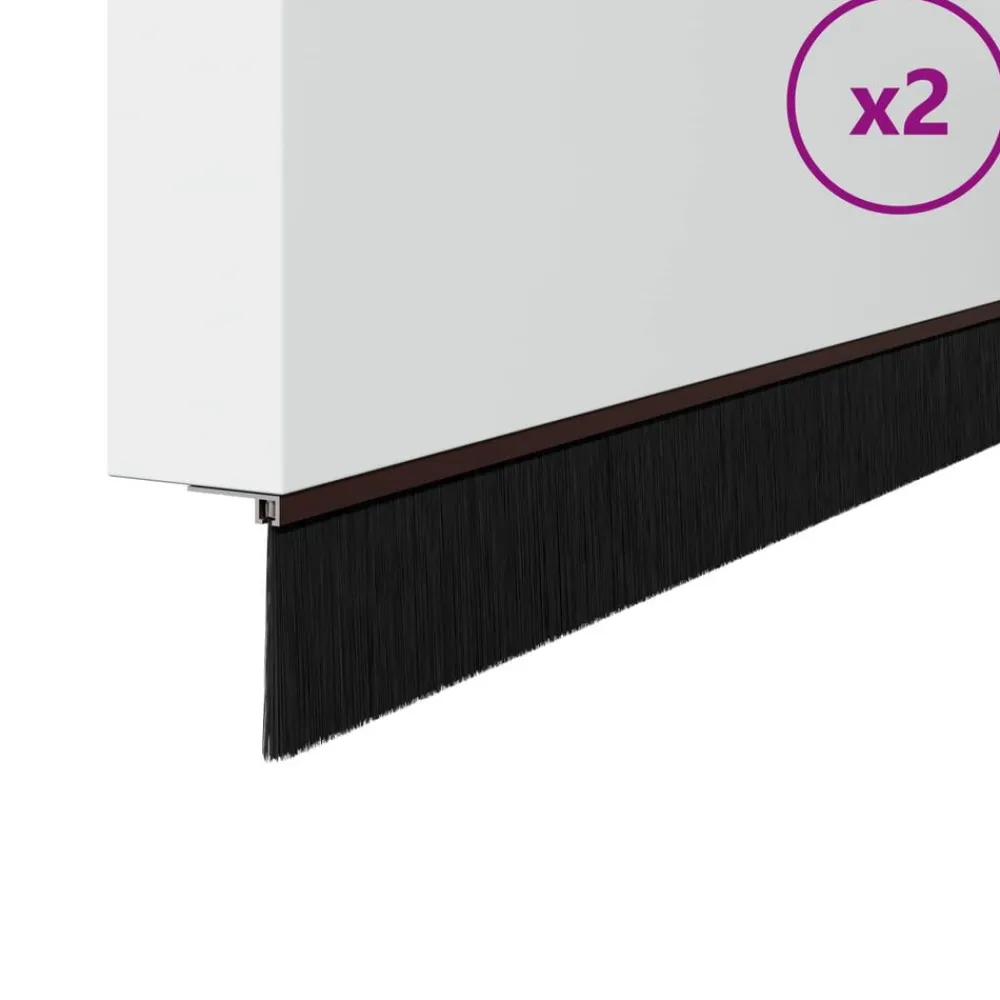 Zelfklevende Deurborstels 2 pcs 100 cm Aluminium Legering>vidaXL New