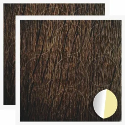 Bouwbeslag*vidaXL Zelfklevende Schroefhoes 2 pcs Bruin Eiken Ø 20 x 0,5 mm bruin eikenkleur