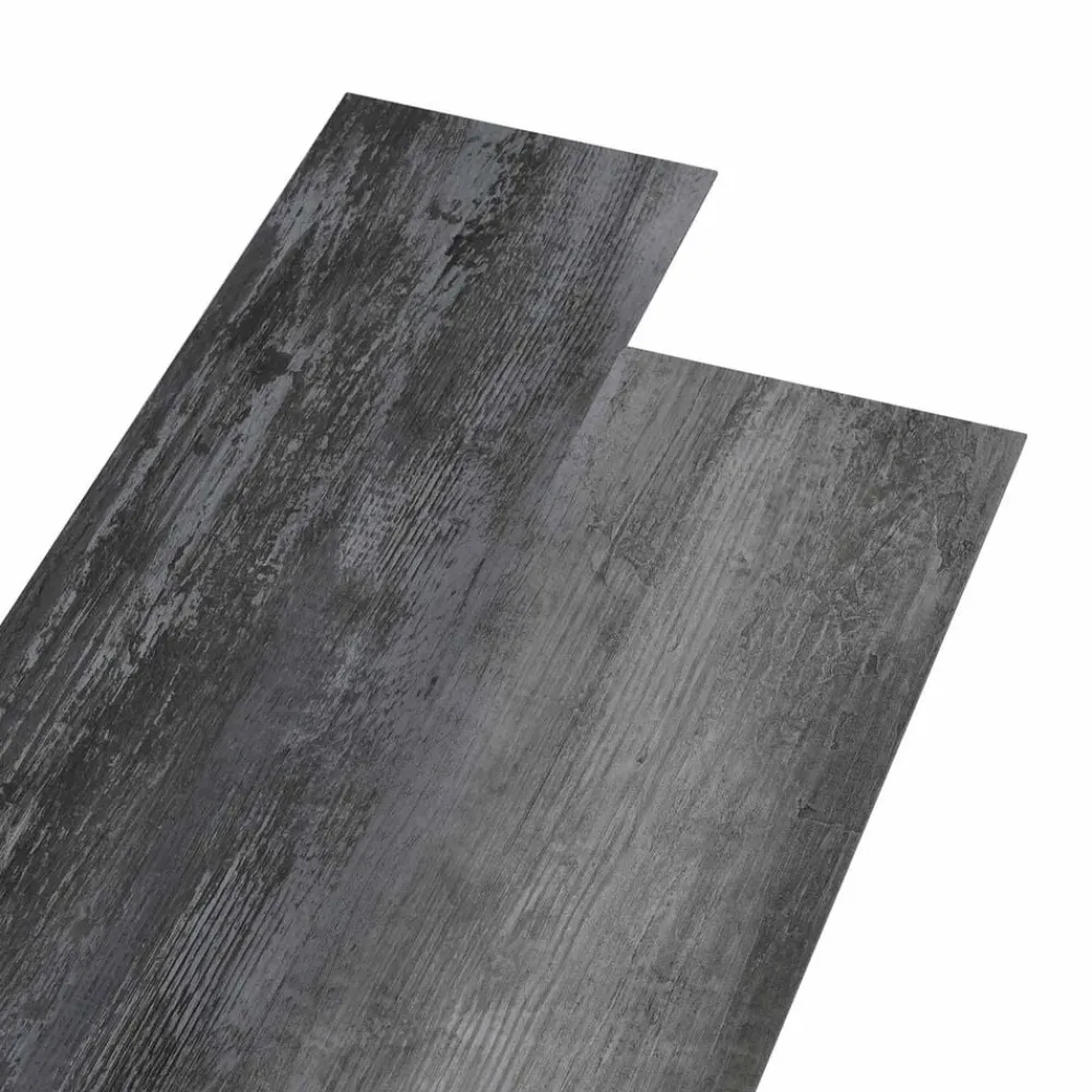 Bouwmaterialen*vidaXL Zelfklevende Vloerplank 32 pcs Glanzend Grijs 4,46 m² PVC Licht- en donkergrijs