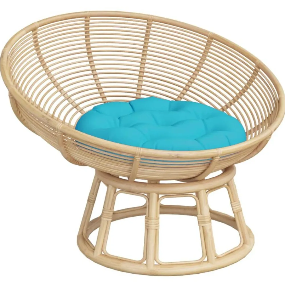 Woon- & Tuinaccessoires*vidaXL Zitkussen rond Ø 60x11 cm oxford stof Turquoise